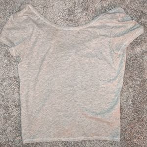 Gray Crop Top